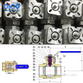 CF8m mit ISO5211 Schraubenende 2PC Kugelhahn